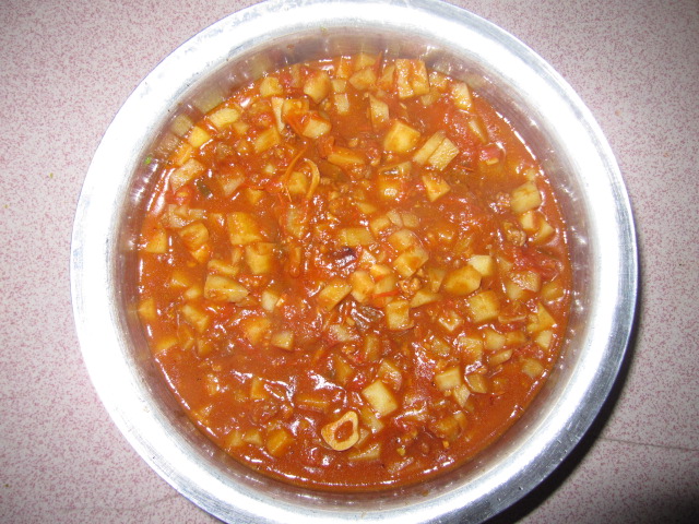肉末土豆丁西红柿卤的做法、烹饪技巧