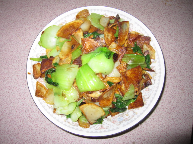 土豆片炒油菜的做法、烹饪技巧