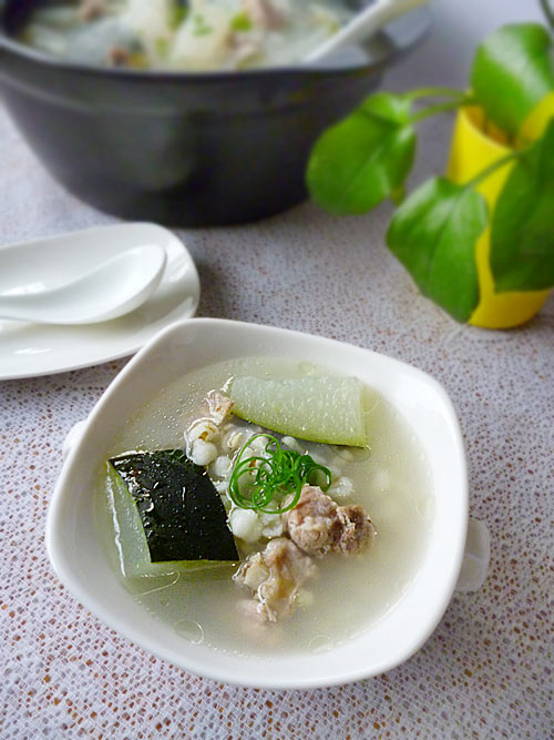 冬瓜排骨薏米汤的做法、烹饪技巧